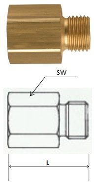 Rectus (RL 05/05) M 5a. x M 5i. csatlakozású szűkítő karmantyú, hosszú termék fő termékképe