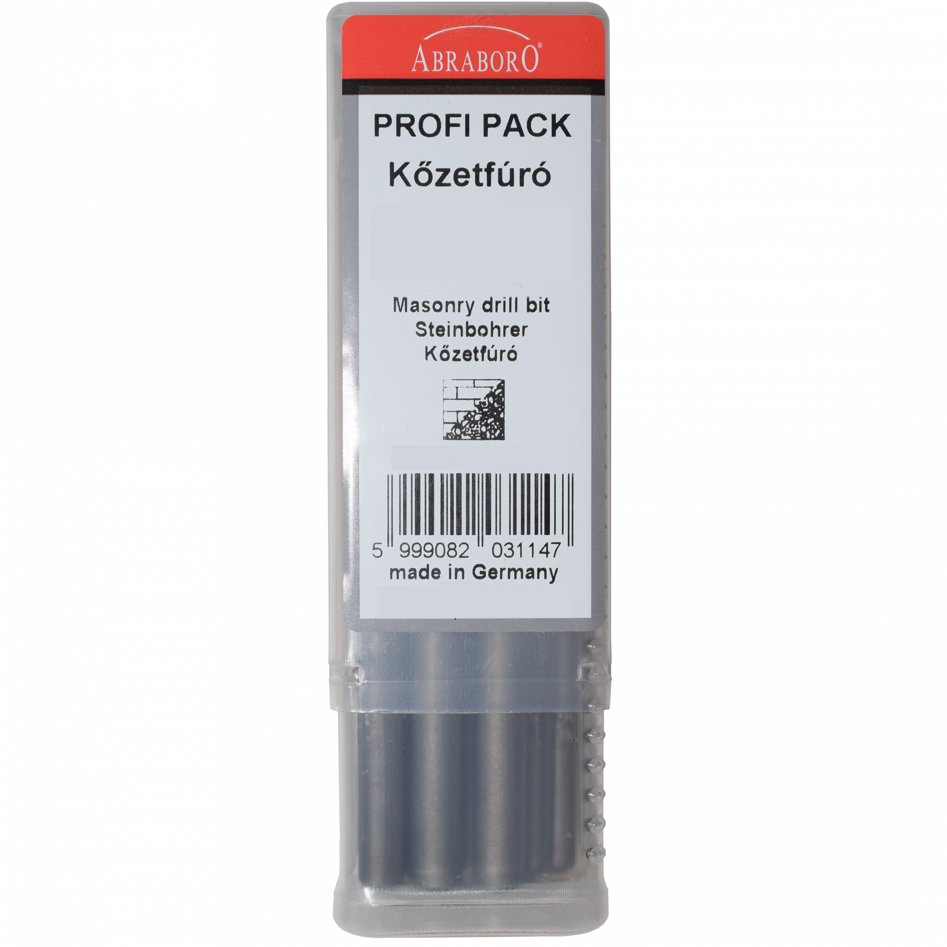 Abraboro 10 x 120 / 80 mm hengeres szárú kőzetfúró Profi-Pack, 10 db/csomag termék fő termékképe