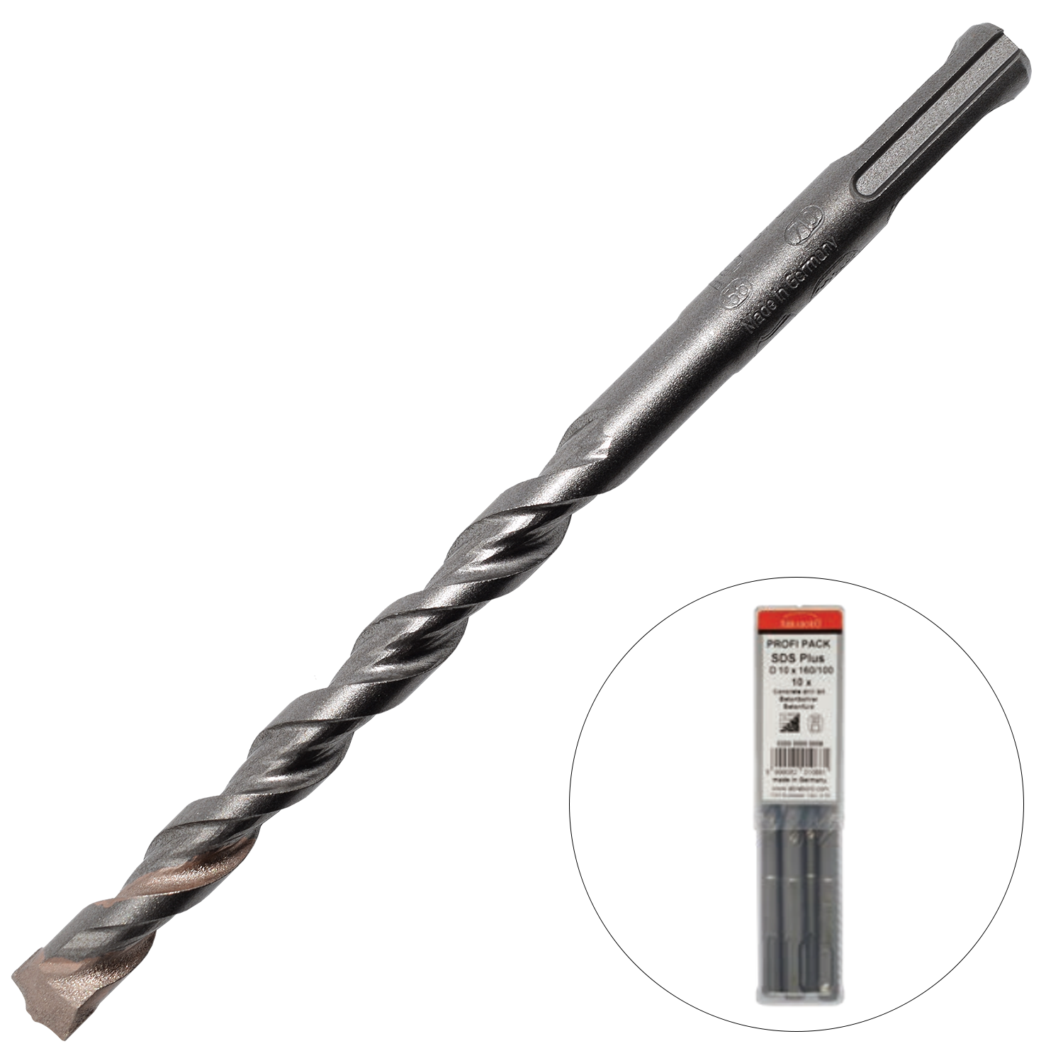 Abraboro 12 x 160 / 100 mm SDS-plus TWIXX betonfúró Profi Pack, 8 db/csomag termék fő termékképe