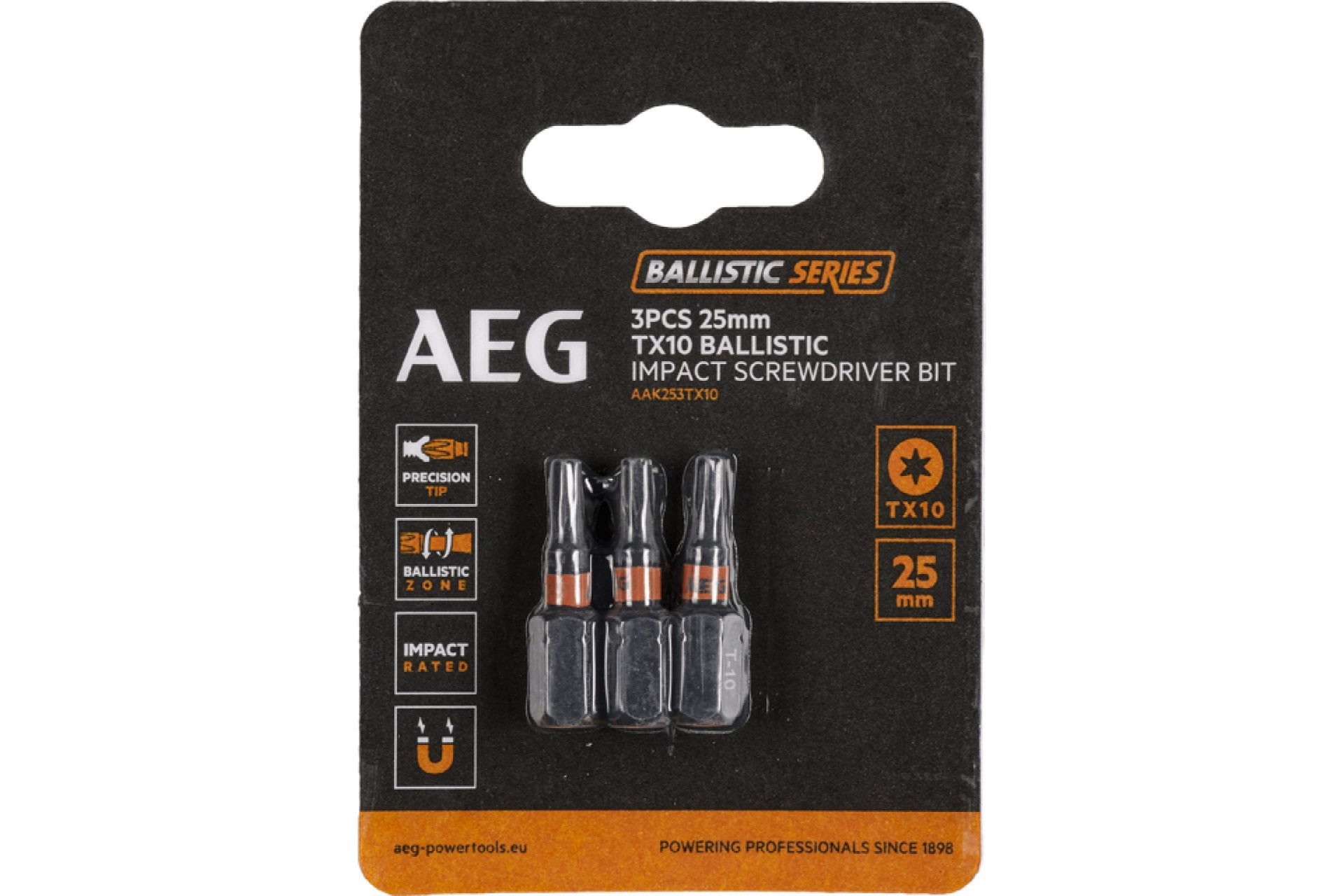 AEG AAK253 25mm TX10 csavarozó bit 3db/bliszter termék fő termékképe