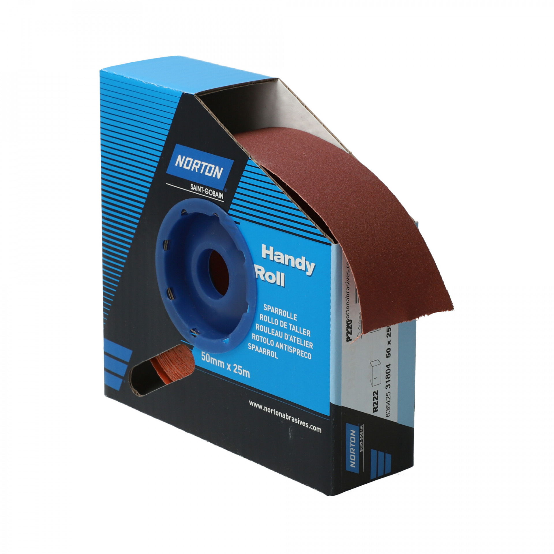 Norton R222 csiszolóvászon műhelytekercs 50mmx25m P220 termék fő termékképe