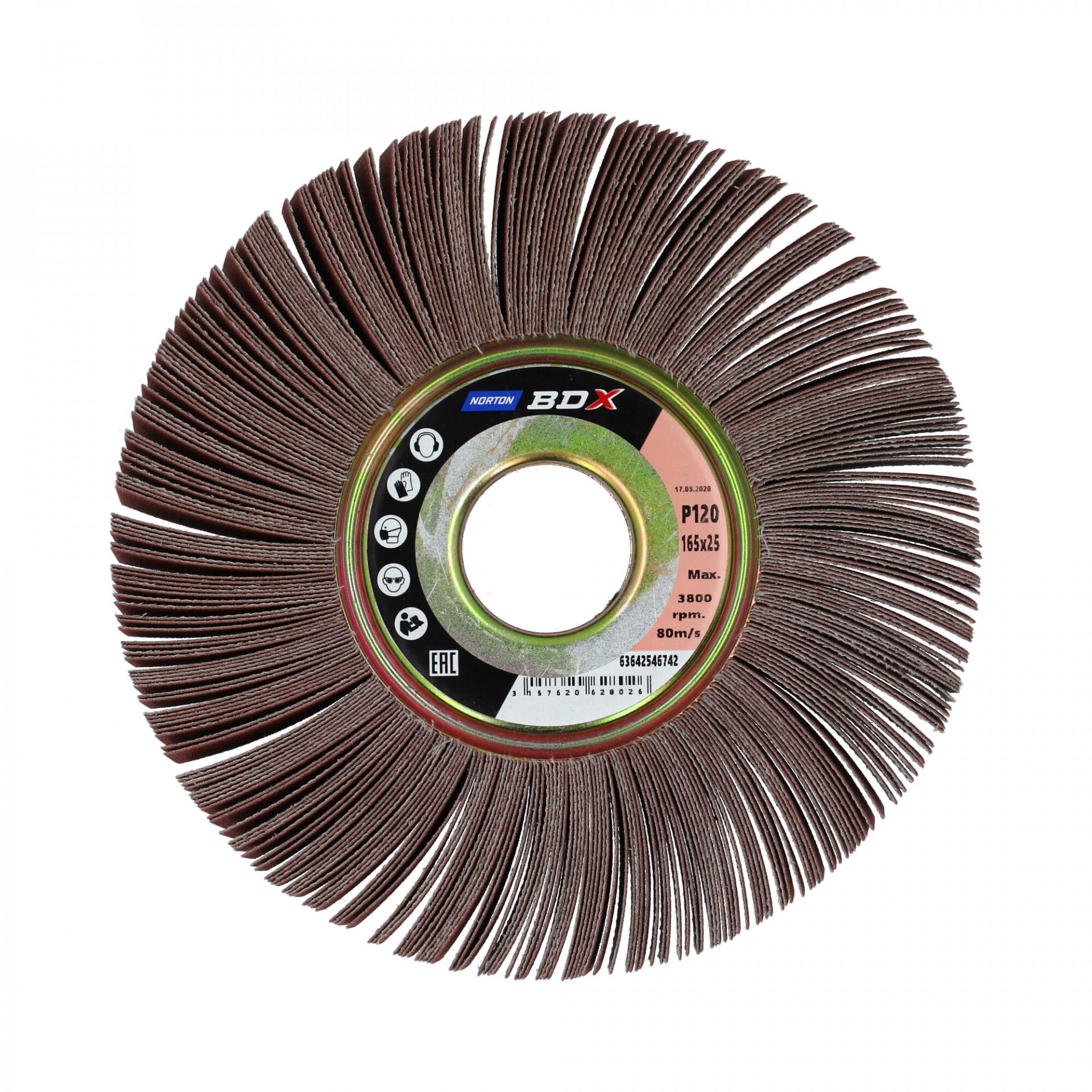 Norton R207Plus szaturnusz lamellás csiszolókorong Ø165x25x32mm P240, 10 db/csomag termék fő termékképe