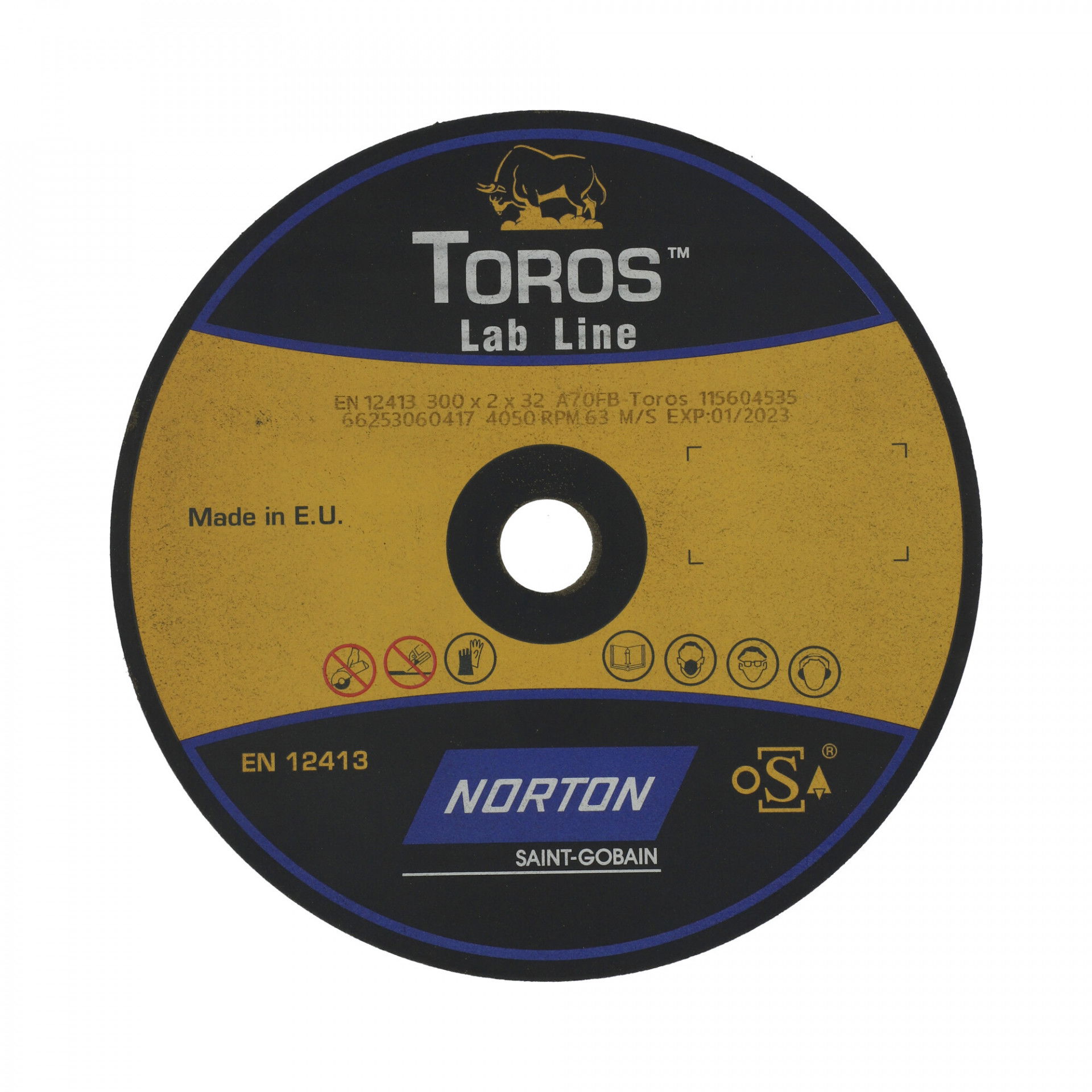 Norton Toros Preciziós gépipari erősítés nélküli vágókorong 300x2x32 mm 4XGP 70 F B26, 10 db/csomag termék fő termékképe