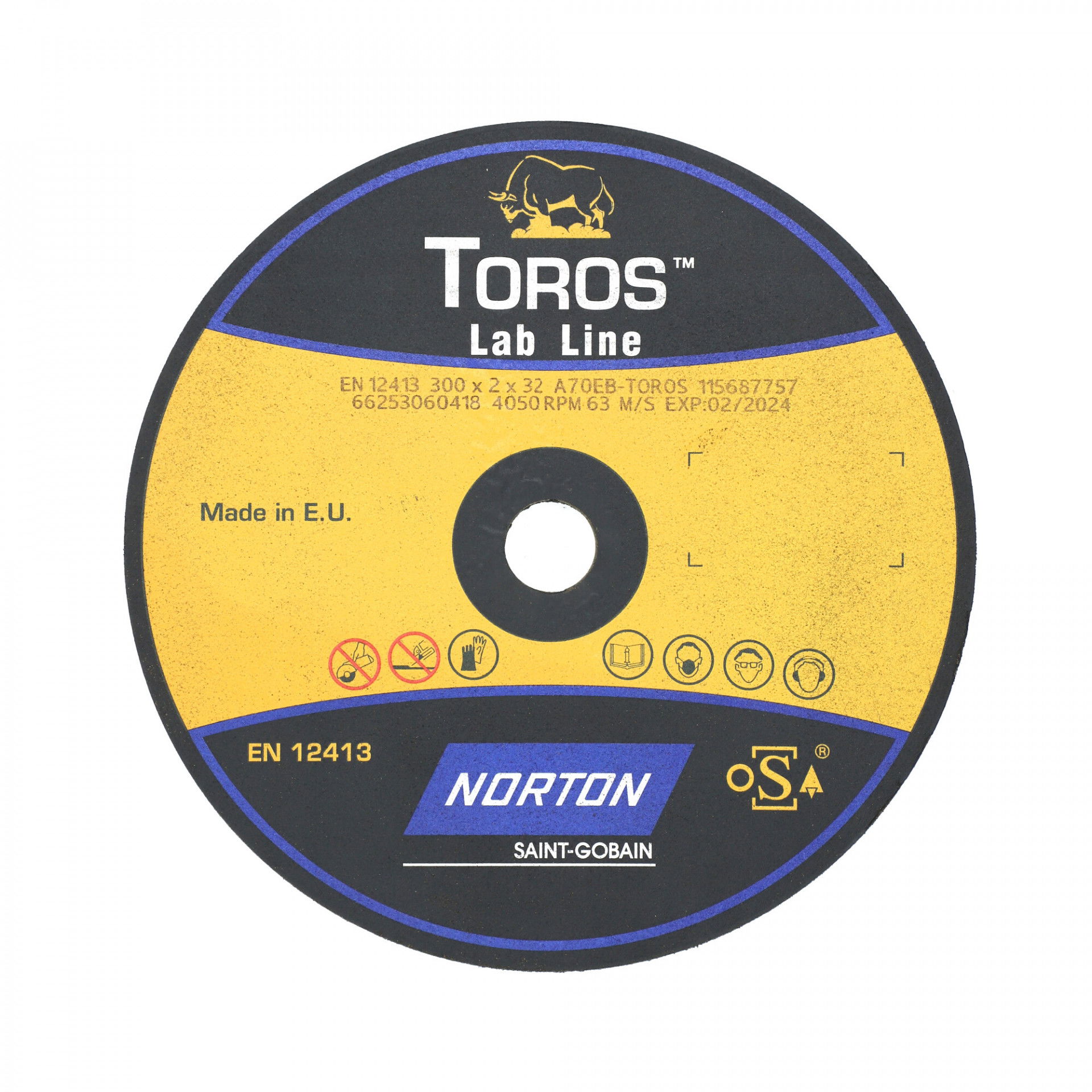 Norton Toros Preciziós gépipari erősítés nélküli vágókorong 350x2,5x32 mm 3XGP 70 E B26, 10 db/csomag termék fő termékképe