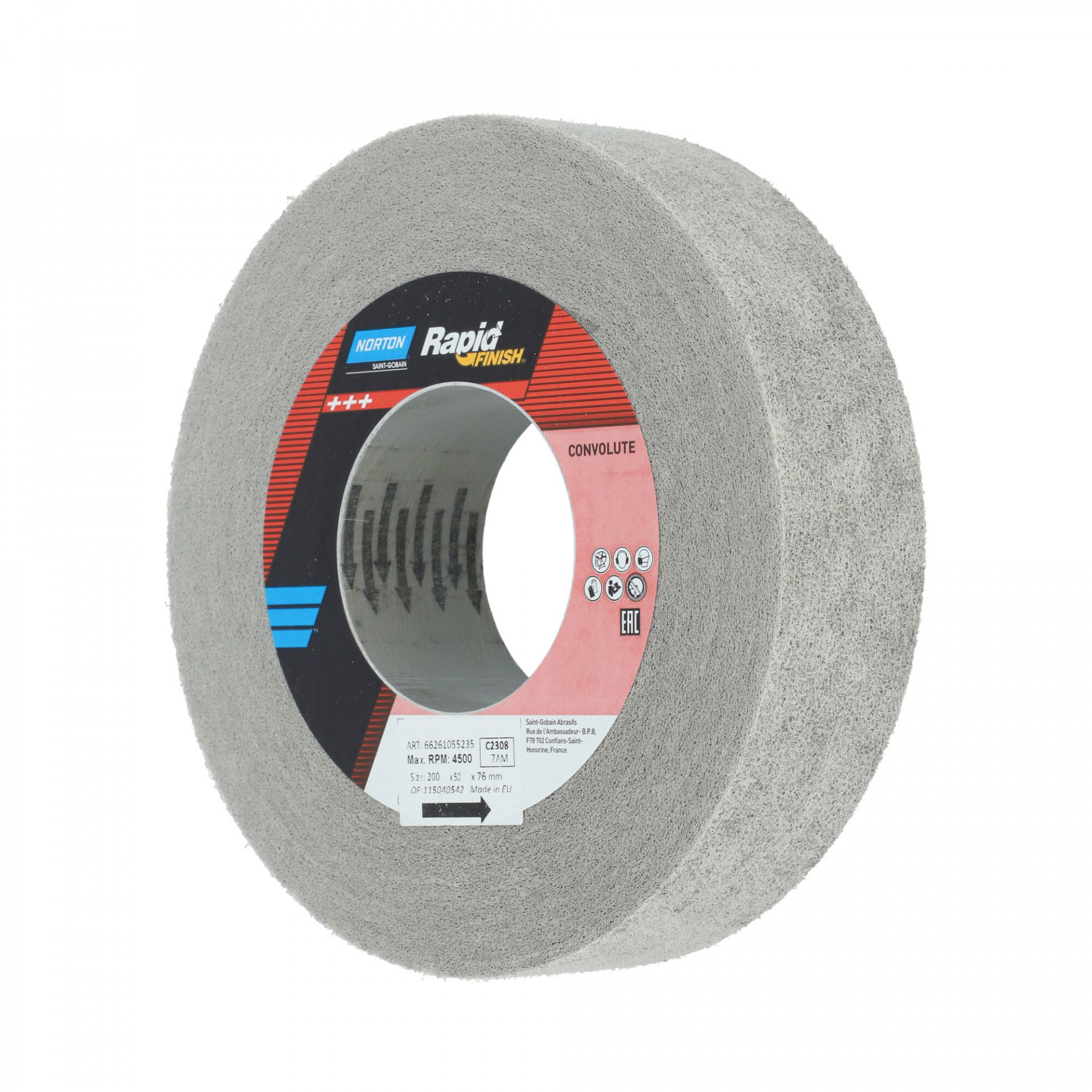 Norton Rapid Finish Series 1000 Long Life rost csiszolókorong 200x50x76mm Medium 7 SiC termék fő termékképe