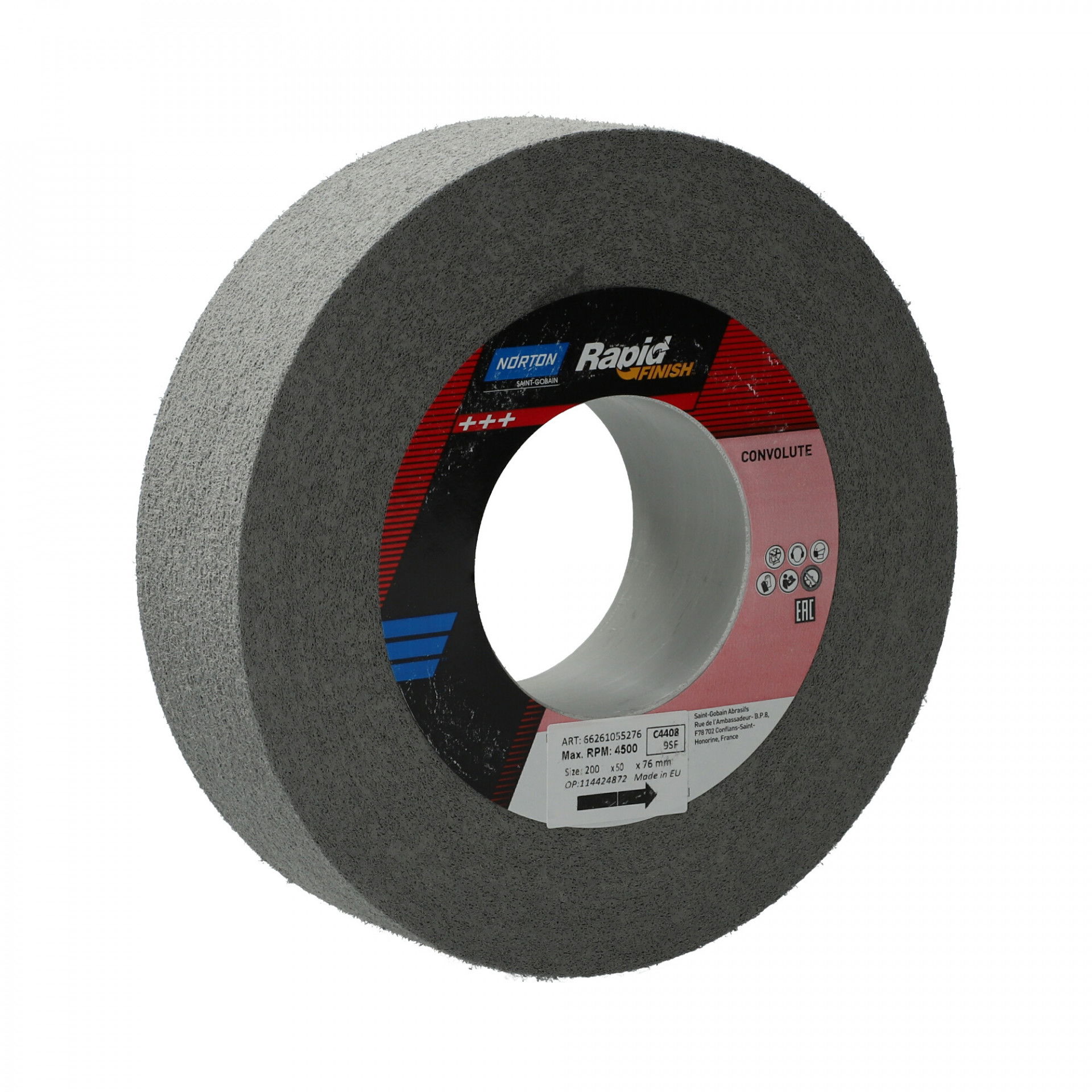 Norton Rapid Finish Series 1000 Long Life rost csiszolókorong 250x12x127mm Medium 8 Alox, 4 db/csomag termék fő termékképe