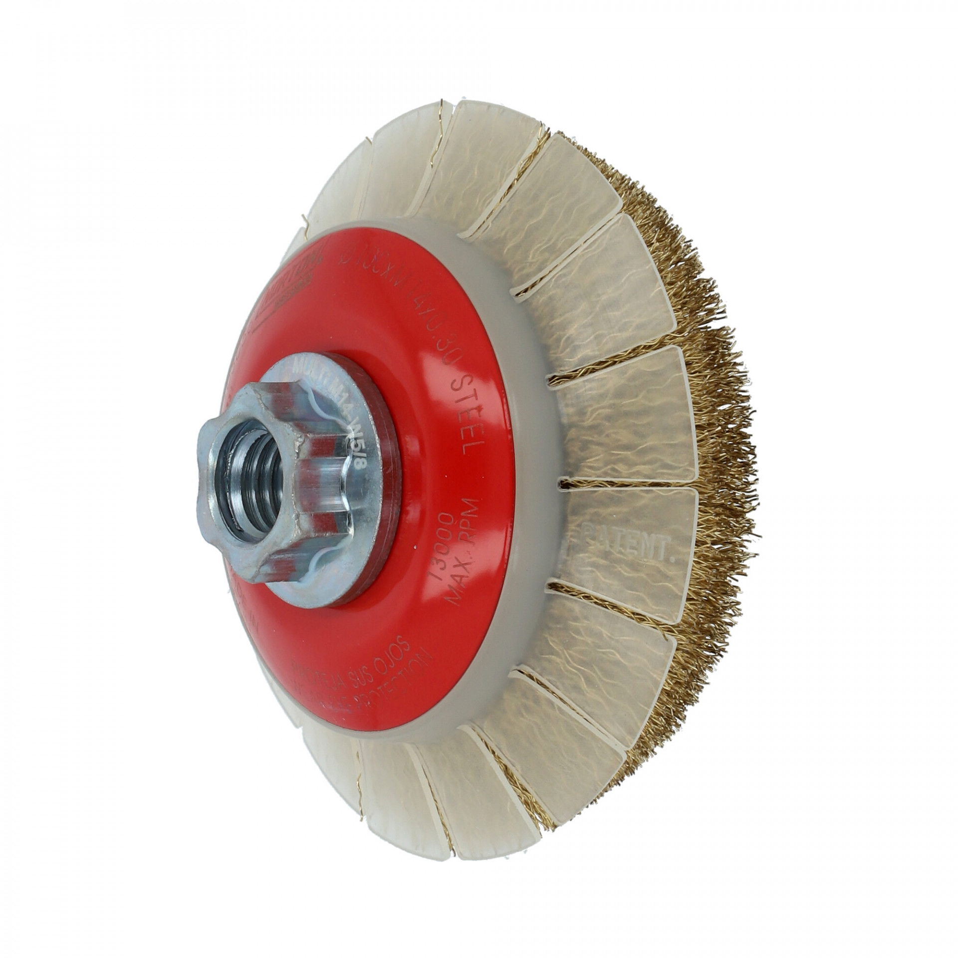 Norton hullámos kúpos drótkorong (kefekorong) védőburkolattal 100xM14 T24 termék fő termékképe