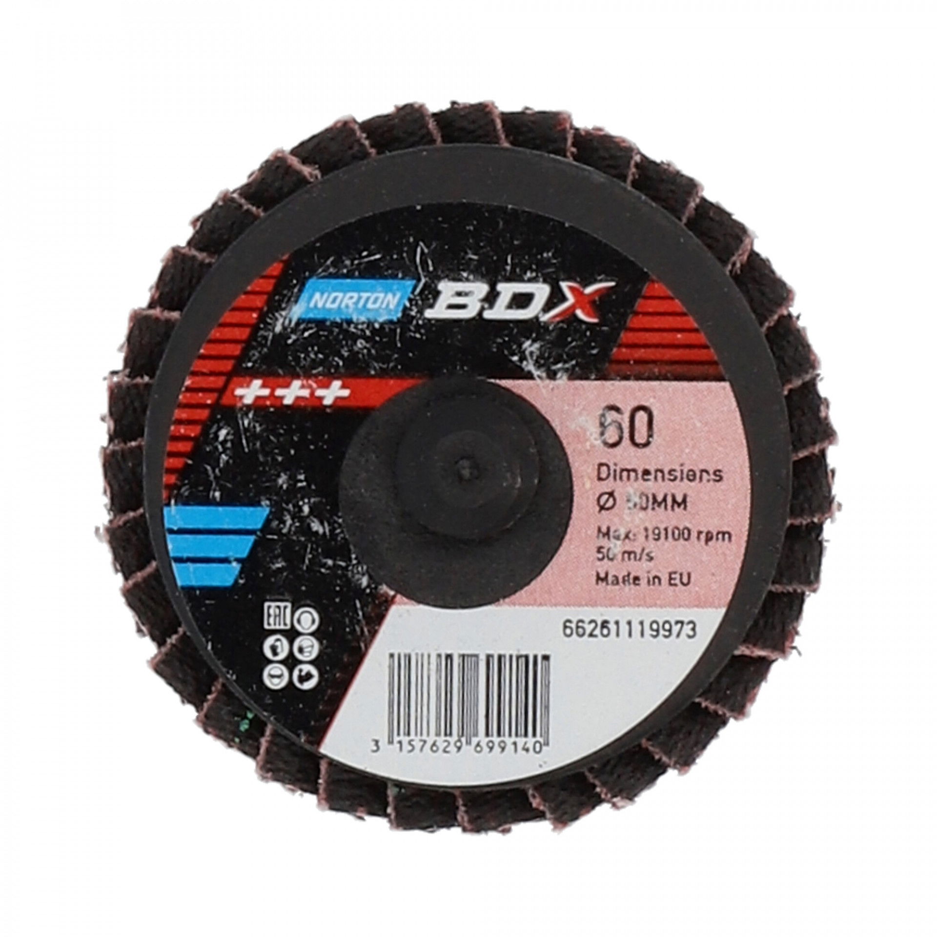 Norton Speedlok BDX R766 TR lamellás csiszolókorong Ø75mm P60, 10 db/csomag termék fő termékképe