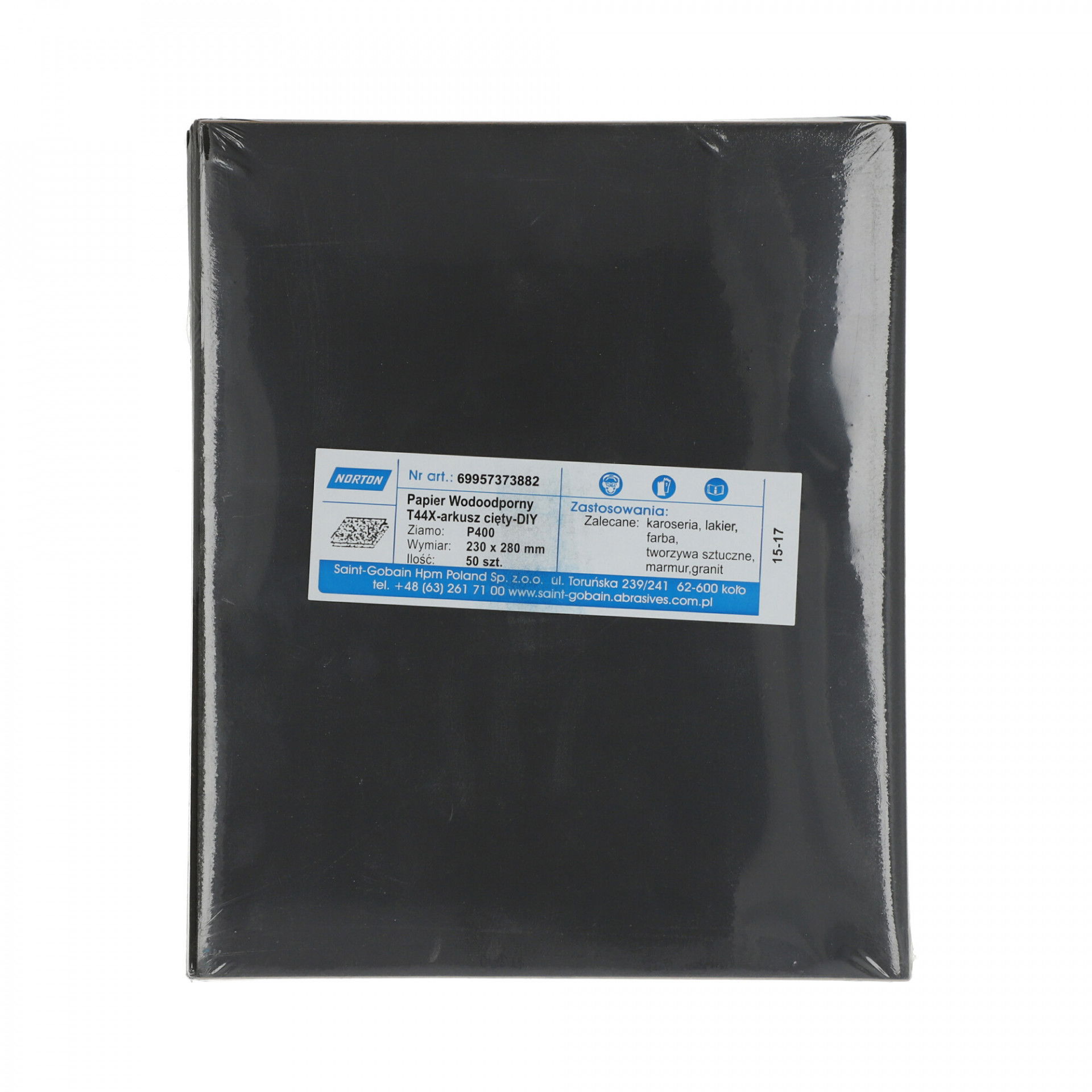 Norton T44X vízálló csiszolópapír 230x280mm P400, 50db/csomag termék fő termékképe