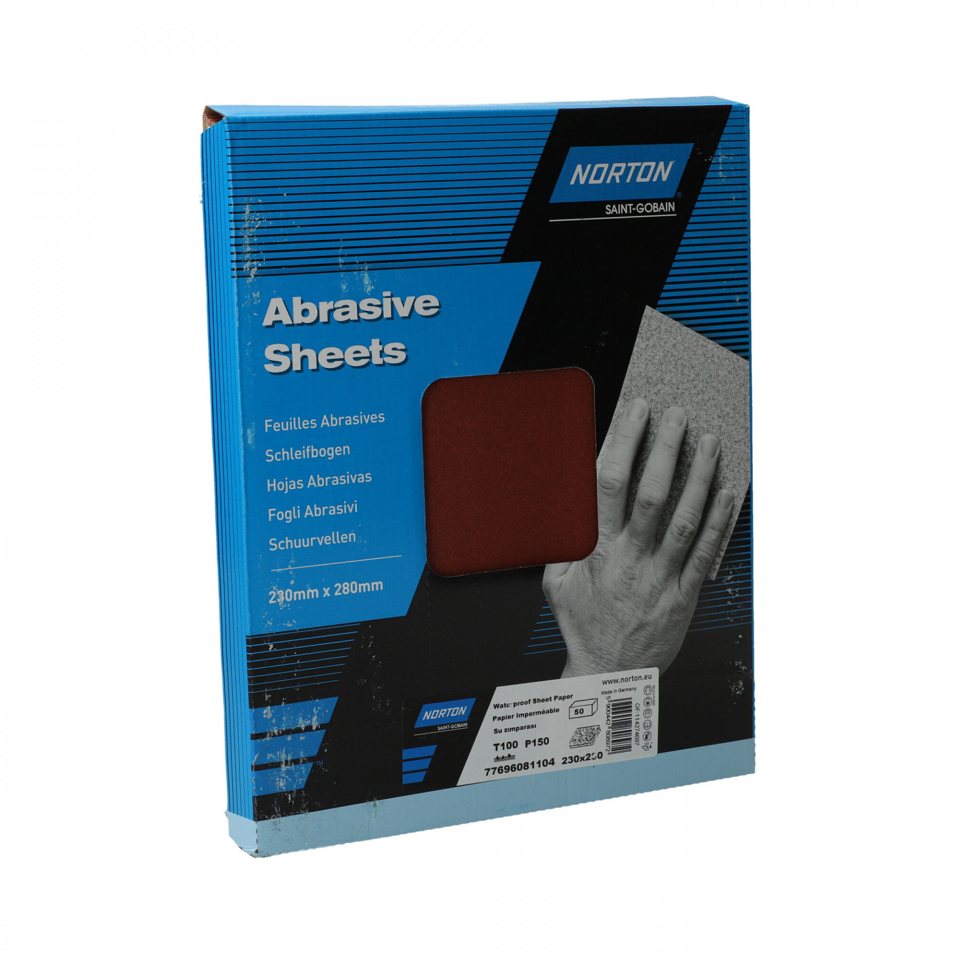 Norton T100 vízálló csiszolópapír 230x280mm P150, 50 db/csomag termék fő termékképe