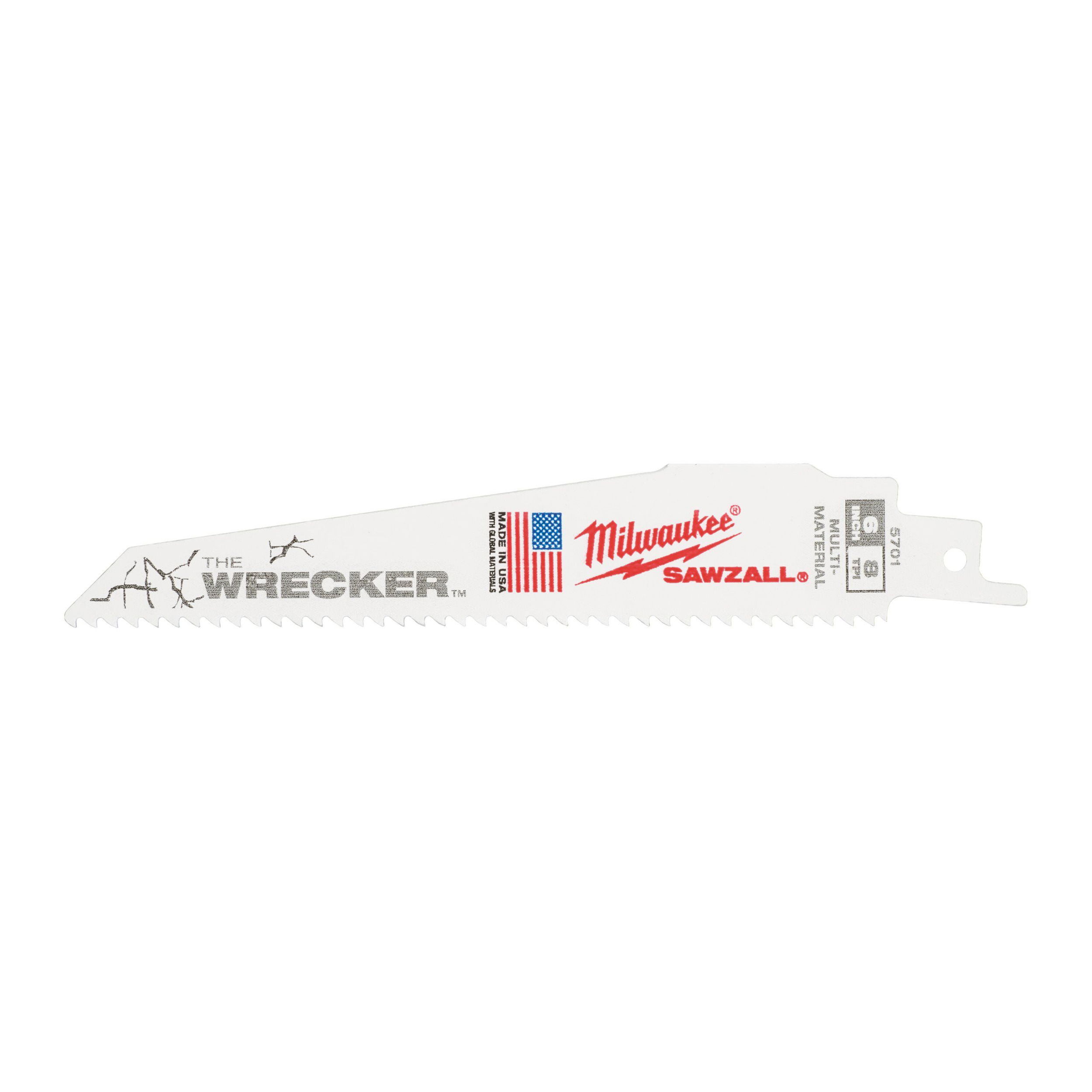 Milwaukee WRECKER szablyafűrészlap, univerzális, Bi-Met, 150 mm, 7/11 TPi, 5 db/csomag termék fő termékképe
