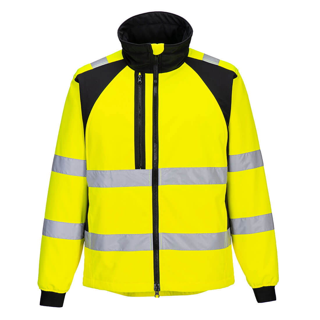 Portwest CD875 - WX2 Eco Hi-Vis Softshell (2L) jól láthatósági dzseki, sárga/fekete termék fő termékképe
